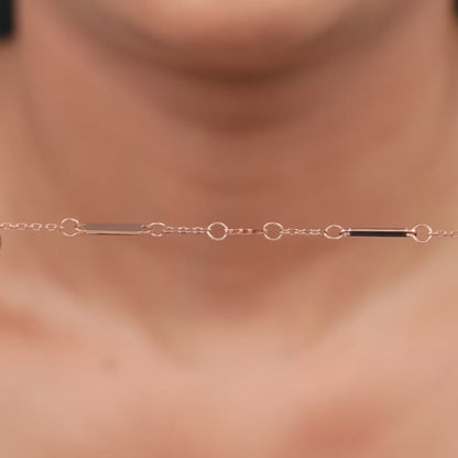 Rose Gold Personalised Letter Charm Bracelet