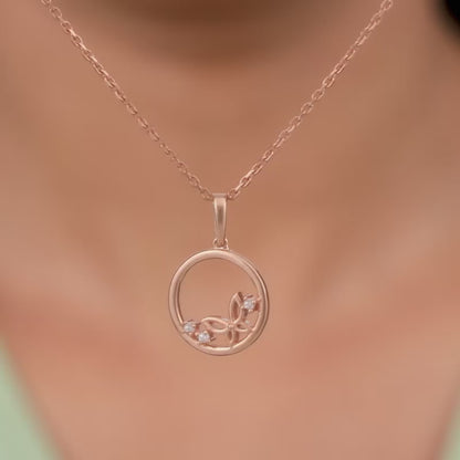 Rose Gold Butterfly Pendant with Link Chain