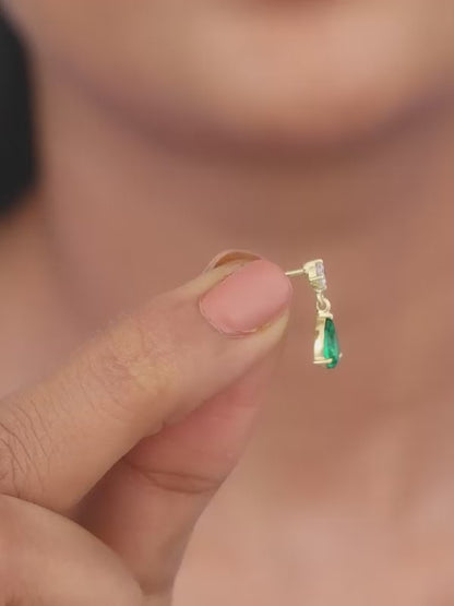 Golden Green Enigma Earrings