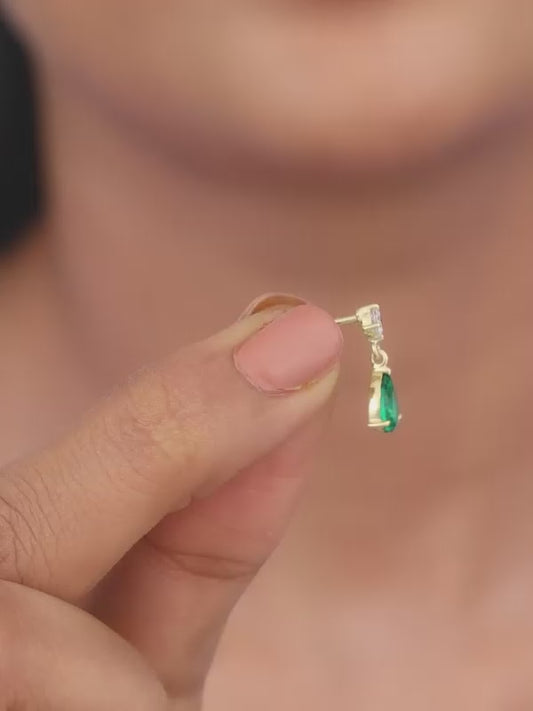 Golden Green Enigma Earrings