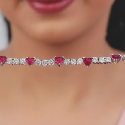 Silver Crimson Crush Necklace