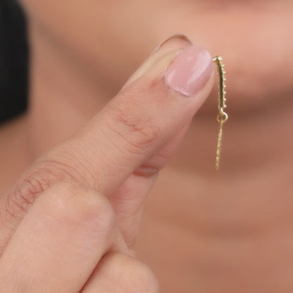 Golden Radiant Trace Earrings