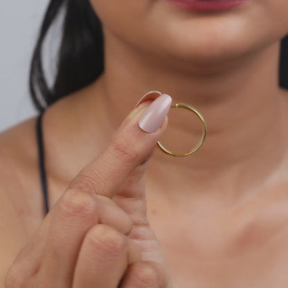 Golden Tubular Hoop Earrings