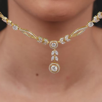 Golden Haloed Vine Necklace