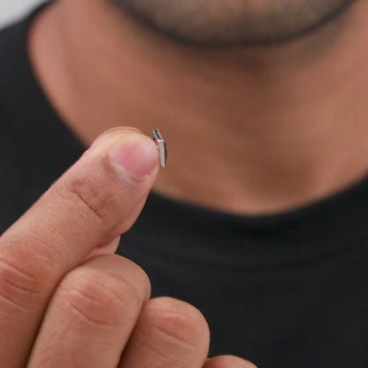 Silver Cozy Square Stud For Him