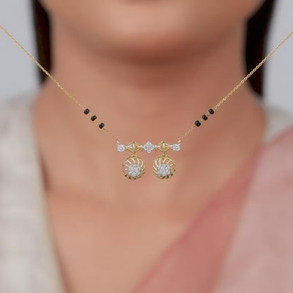 Gold Savitri Lab Grown Diamond Mangalsutra