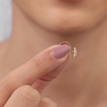 Gold Trio Lab Grown Diamond Earrings