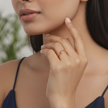 Rose Gold Endless Heart Ring