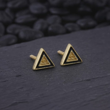 Golden Pyramid Stud for Him