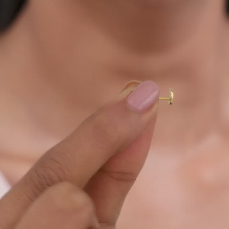 Golden Luna Ear Piercings