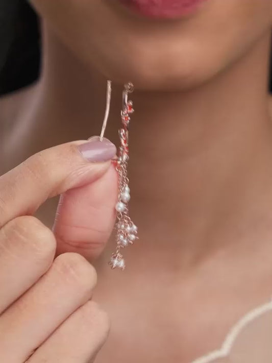 Rose Gold Admiring Climber Earrings