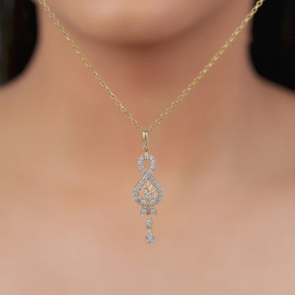 Gold Precious Infinity Lab Grown Diamond Pendant