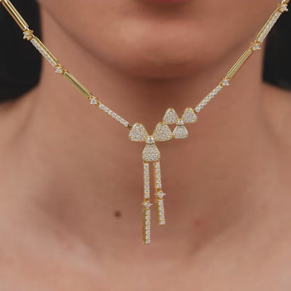 Golden Petal Blush Necklace