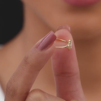 Gold Intricate Flower Diamond Ring