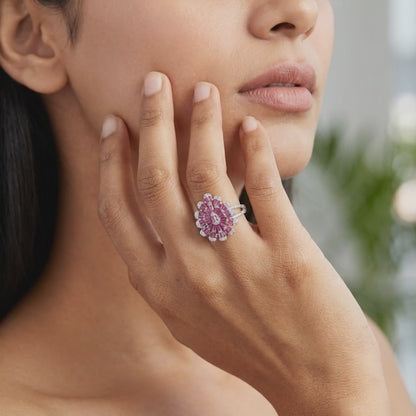 Silver Rani Noor Ring (Size 11)