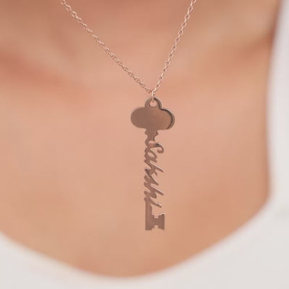 Rose Gold Personalised Key Pendant