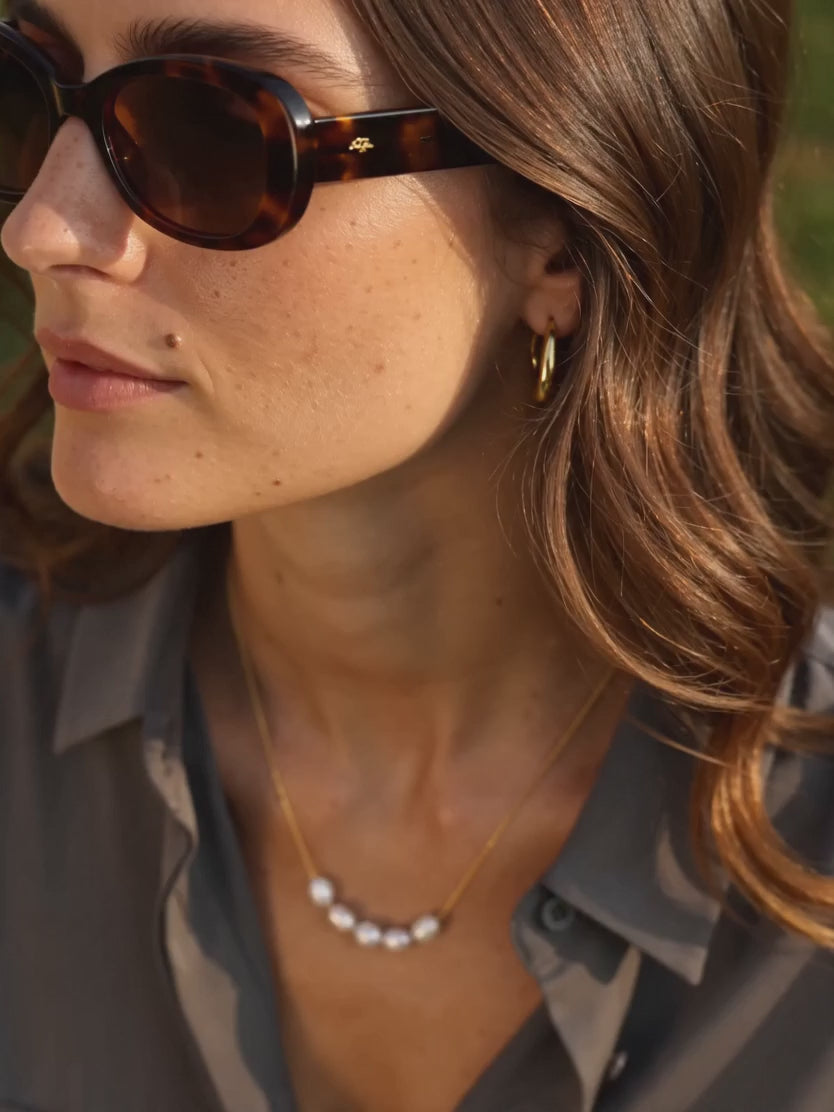 IXIA by GIVA Shine On Repeat Gold Plated Necklace