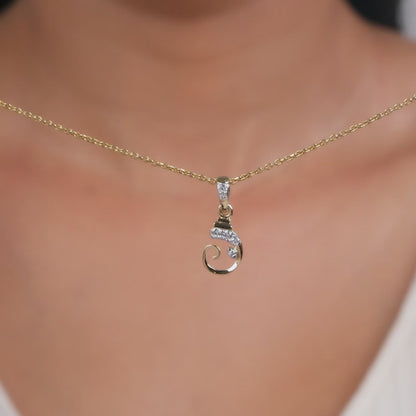 Gold Chaturbhuj Glow Lab Grown Diamond Pendant