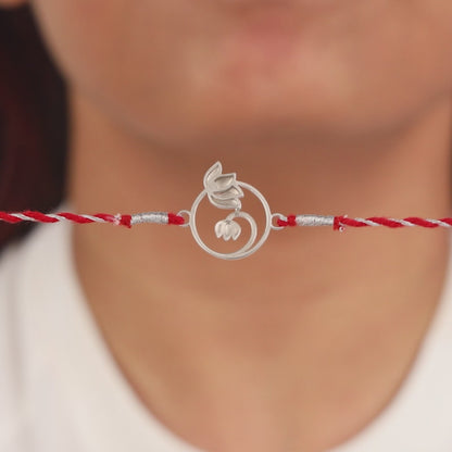 Silver Blossom Bond Rakhi