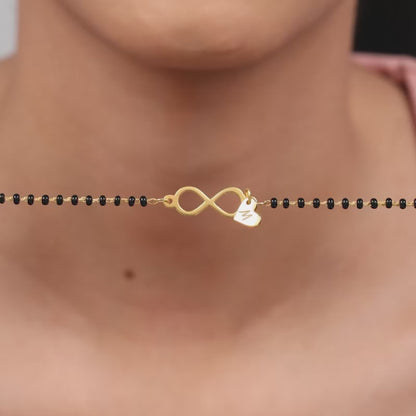 Golden Personalised Infinity Love Mangalsutra Bracelet