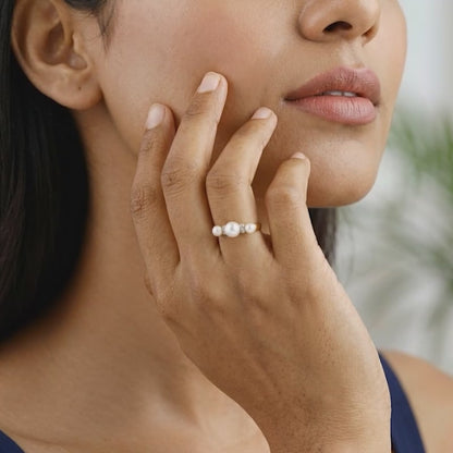 Golden Joan Pearl Ring (Size 12)
