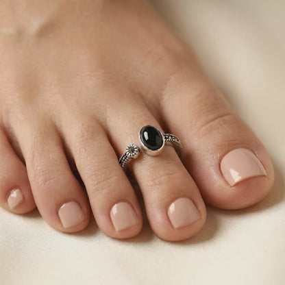 Oxidised Silver Hansika Toe Rings