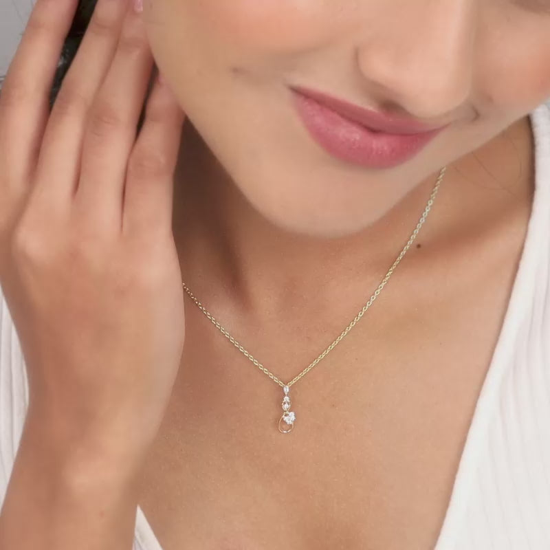 De Beers Forevermark Diamond Bezel Pendant Necklace (1/3 ct. t.w.) in 14k  White Gold, 16
