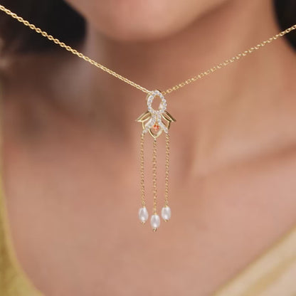 Golden Gauri Pendant With Link Chain