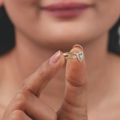 Gold Dil Lab Grown Diamond Ring