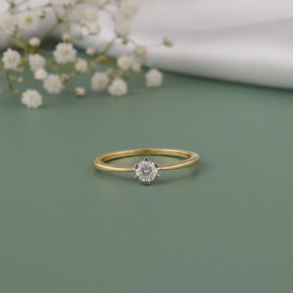 Gold Reverse Tapered Lab Grown Diamond Ring