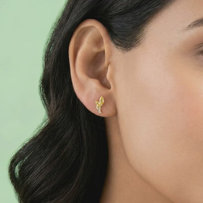 Golden Honey Stud Earrings