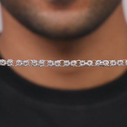 Silver Urban Coil Chain For Him