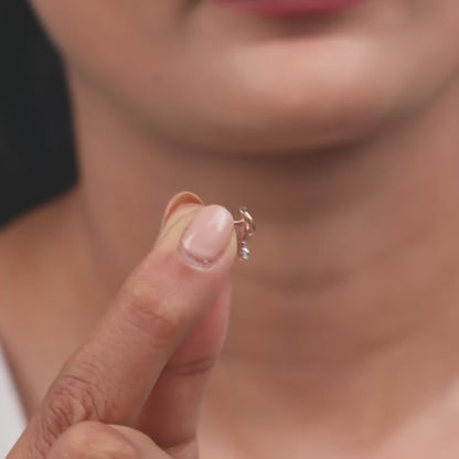 Rose Gold Infinity Lab Grown Diamond Earrings