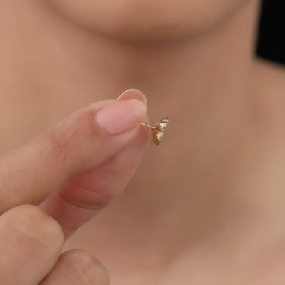 Gold Floral Dazzle Lab Grown Diamond Studs