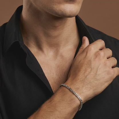 Silver Silent Flex Bracelet For Him