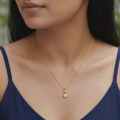 Gold Floating Grace Lab Grown Diamond Pendant