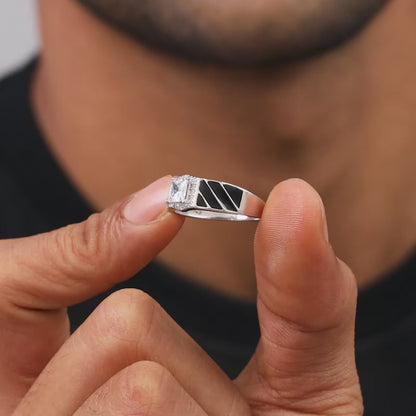 Silver Regal Spark Ring For Him