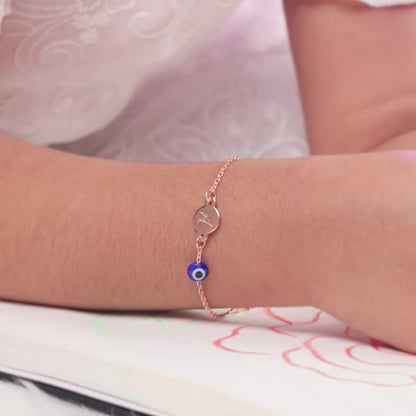 Rose Gold Personalised Envy Gaze Kids Bracelet (2 - 8 Years)