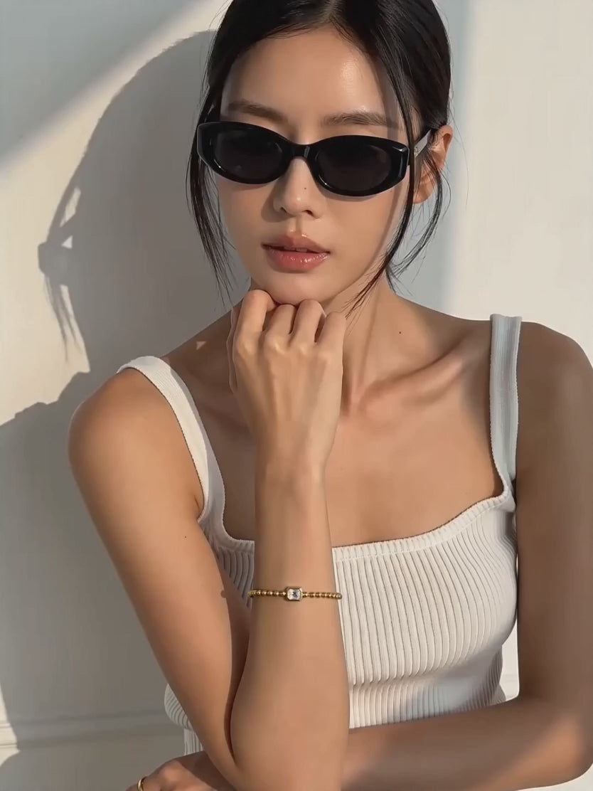 IXIA by GIVA Crystal Hit Gold Plated Bracelet