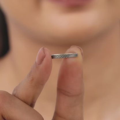 Oxidised Silver Minimal Boho Ring