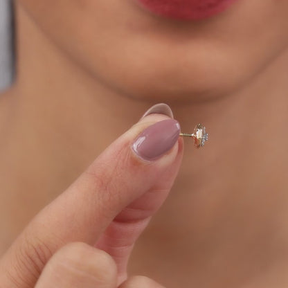 Gold Bloom Lab Grown Diamond Studs
