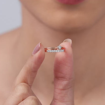 Rose Gold Moonloop Lab Grown Diamond Ring