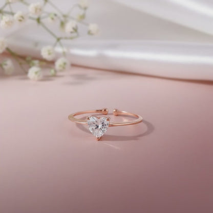 Rose Gold Flirty Heart Ring