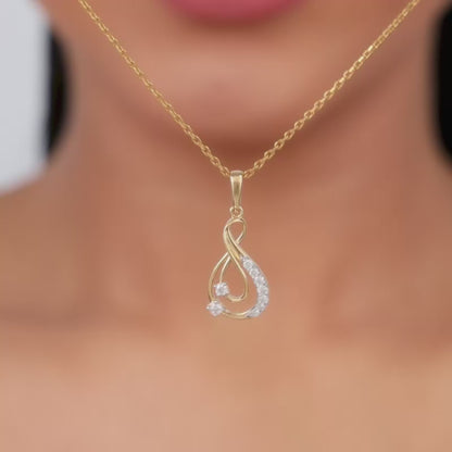Gold Infinitude Lab Grown Diamond Pendant