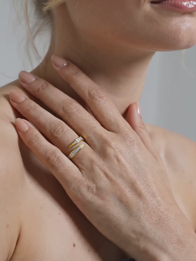 OnnMe by GIVA Classic Edit Gold Plated Ring (Size 12)