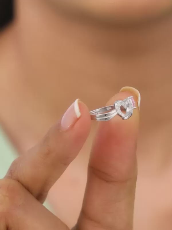 Silver Tranquil Love Ring