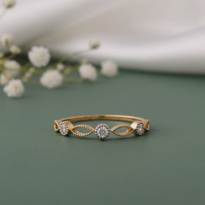 Gold Cirme Lab Grown Diamond Ring