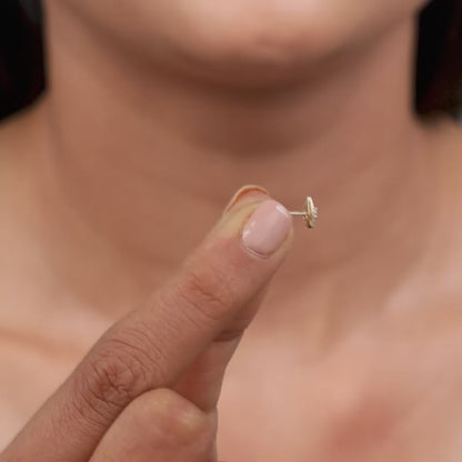 Gold Teardrop Lab Grown Diamond Stud Earrings