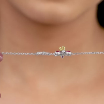 Silver Dual Tone Trillium Bracelet