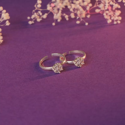Silver Mehak Toe Rings